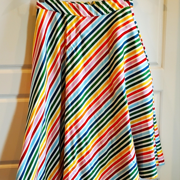 Collectif Dresses & Skirts - Rainbow print pinup skirt